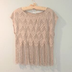 Kirra Gold Fringe croptop
